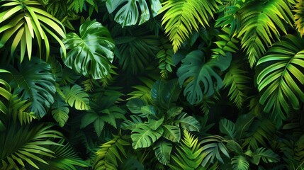 Lush Greenery. Tranquil Plants Background