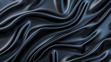 Obraz premium Vertical abstract art with dark tones and smooth lines, high contrast on a black background, silk texture, detailed dark black fabric, high resolution