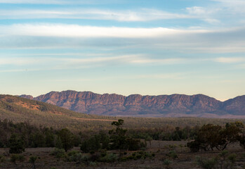 sunset over the mountains