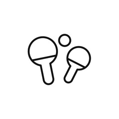 Ping Pong Icon Collection Table Tennis Equipment Illustrations for Sport Events