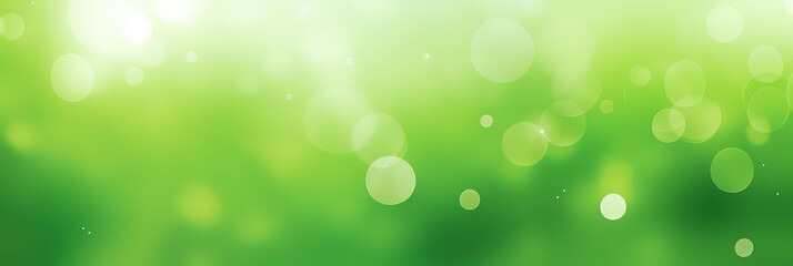 Obraz premium Abstract Green Background with Bokeh Lights