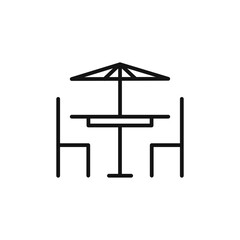 Terrace Icon Collection Outdoor Living Space Illustrations for Architectural Design