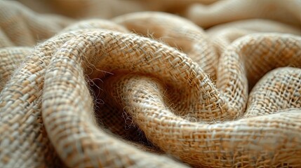 Fototapeta premium Soft fabric texture background with visible weave patterns, in muted colors like beige or grey.