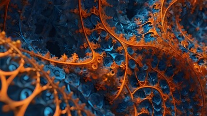 Obraz premium orange and blue abstract
