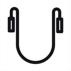The skipping rope icon. Jumping-rope symbol. Flat Vector illustration