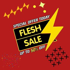 flash sale special offer today beautiful template design 