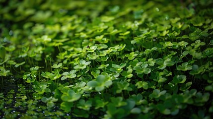 Density of small aquatic plants for green screen background
