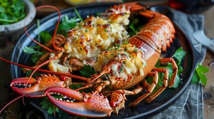 Lobster Thermidor copy space 