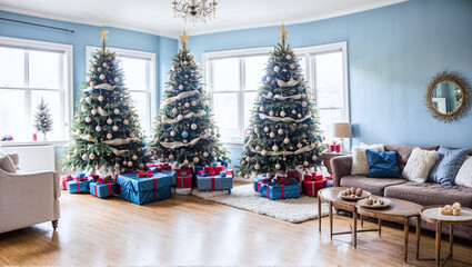 Christmas party minimalist home interior design