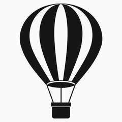          Hot air balloon silhouette vector illustration.
