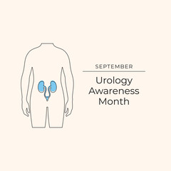 Urology Awareness Month. Flat art design. Healthcare awareness design. Good for usage template celebration. eps 10.