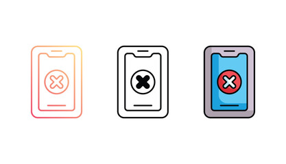 Smart Phone icon design with white background stock illustration