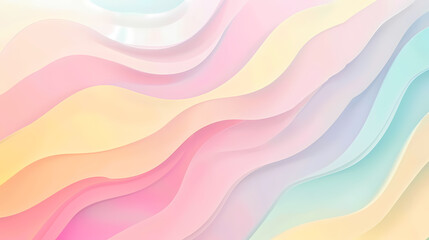 Fototapeta premium Pastel colored background with soft waves