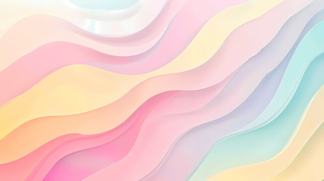 Pastel colored background with soft waves