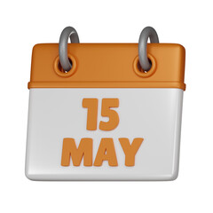 15  May Calendar 3d icon