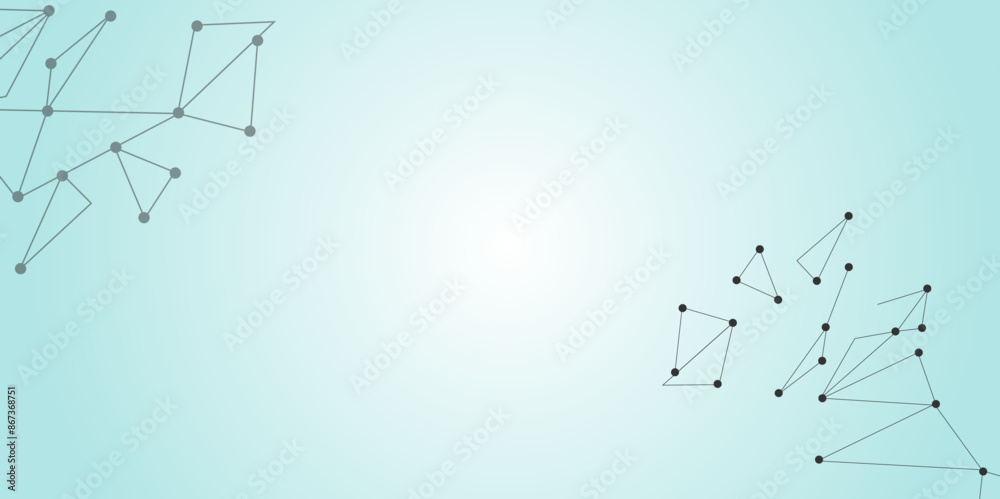 Aufkleber Grey graphic background dots with connections technologies and sharing data as abstract concept.