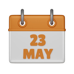 23 May Calendar 3d icon