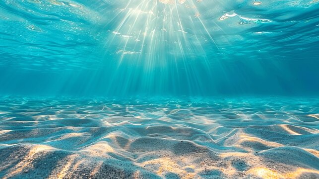 The sun's rays penetrate the water to the very bottom