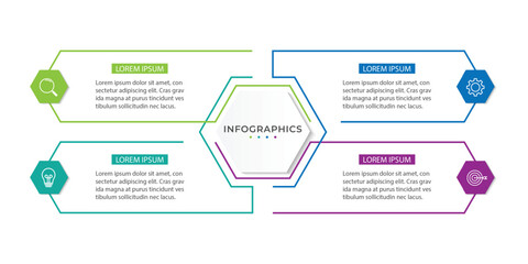 Vector infographic design template with 4 options or steps