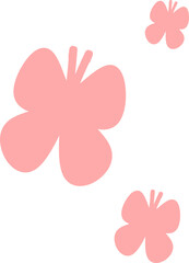 Three Butterflies Illustration