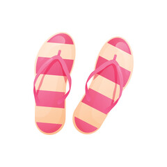 Flip flops pink - summer, beach slippers. Vector illustration EPS 10