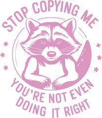Vintage Funny Sarcastic Raccoon SVG - Funny Retro Design for Crafts