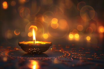 Vibrant Diwali Celebration. Colorful festival of lights concept