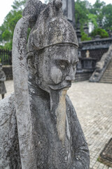 Obraz premium Hue, Vietnam - 6 Feb, 2024: Guardian figures at the Mausoleum of Emperor Khai Dinh, in Hue, Vietnam