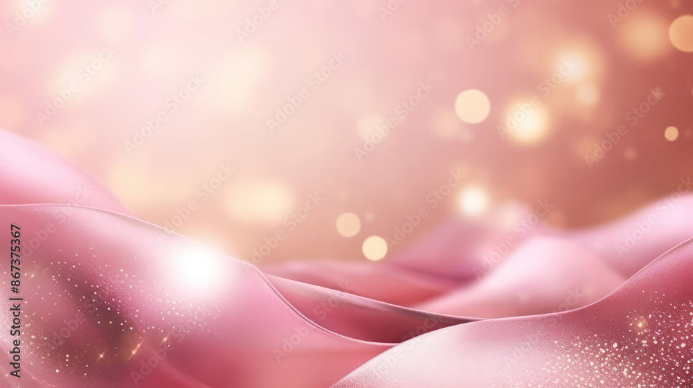 Wall mural decorative artistic background. abstract luxury swirling soft pink background with gold particle. go