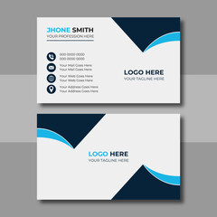 Business card template. Double sided business card design for business and personal use. Vector illustration, print ready 

