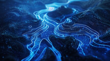 World Rivers Day high tech data concept 