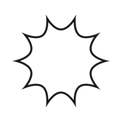 Hollow Comic Burst Speech Bubble Icon