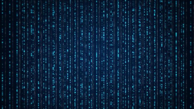 Binary Code cyberspace Data flow texture Script data line stream to cloud Tunnel motion trails virtual data transfer in network and internet binary data stream. Digital Code network digital cyber wave