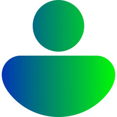 blue and green gradient phone icon 