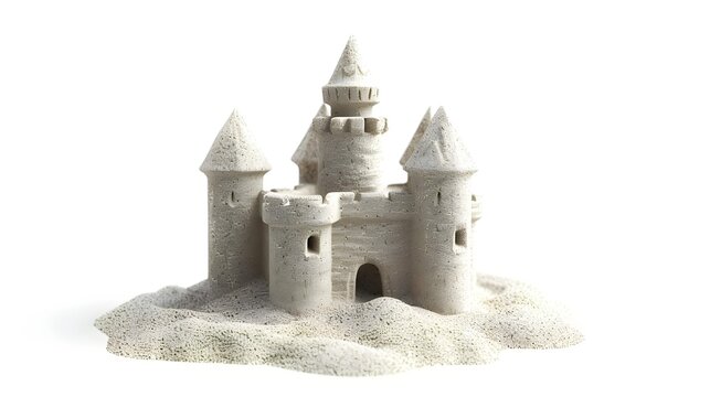 recommend clip art: simple sand castle on a white background