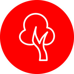 tree Vector Line White Circle Red