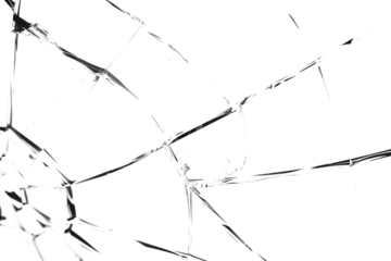 broken glass window isolated on transparent background