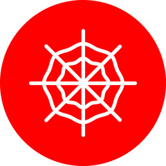 spder web Vector Line White Circle Red