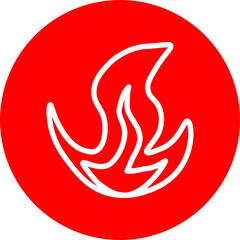 Obraz premium fire Vector Line White Circle Red