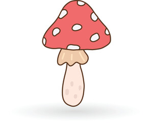 hand holding a mushroom