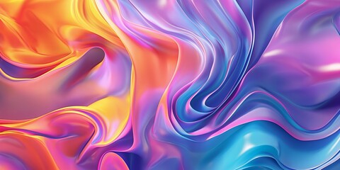 Obraz premium Vibrant liquid swirls in a creative ink gradient, abstract background with colorful patterns