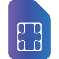 blue and purple gradient phone icon 