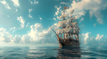 ship in the sea