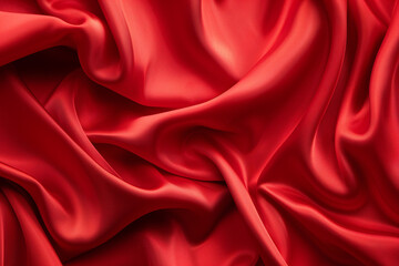 Obraz premium Luxurious of smooth red silk or satin fabric texture background