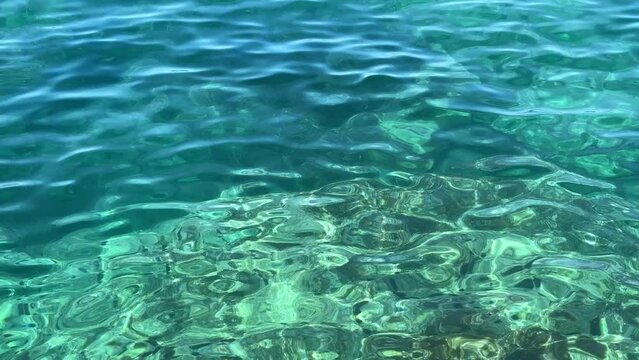Blue sea clear flowing water for relaxation and mediation.