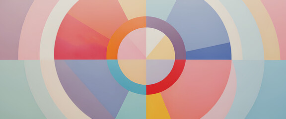 Fototapeta premium illustrazione con elementi geometrici a tema minimalista astratto contemporaneo