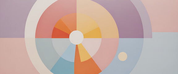 Fototapeta premium illustrazione con elementi geometrici a tema minimalista astratto contemporaneo