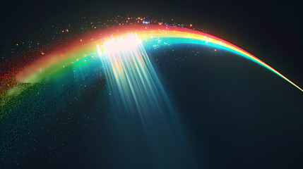 Abstract rainbow lines