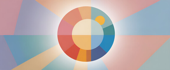 Fototapeta premium illustrazione con elementi geometrici a tema minimalista astratto contemporaneo