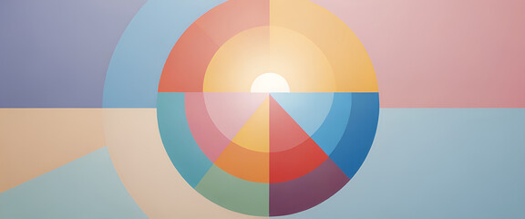 Obraz premium illustrazione con elementi geometrici a tema minimalista astratto contemporaneo